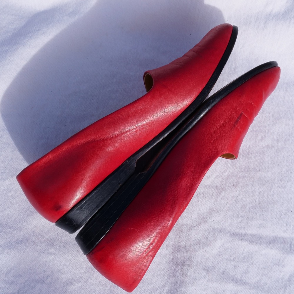 90s Cole Haan made in Italy red leather flats - Picture 4 of 7